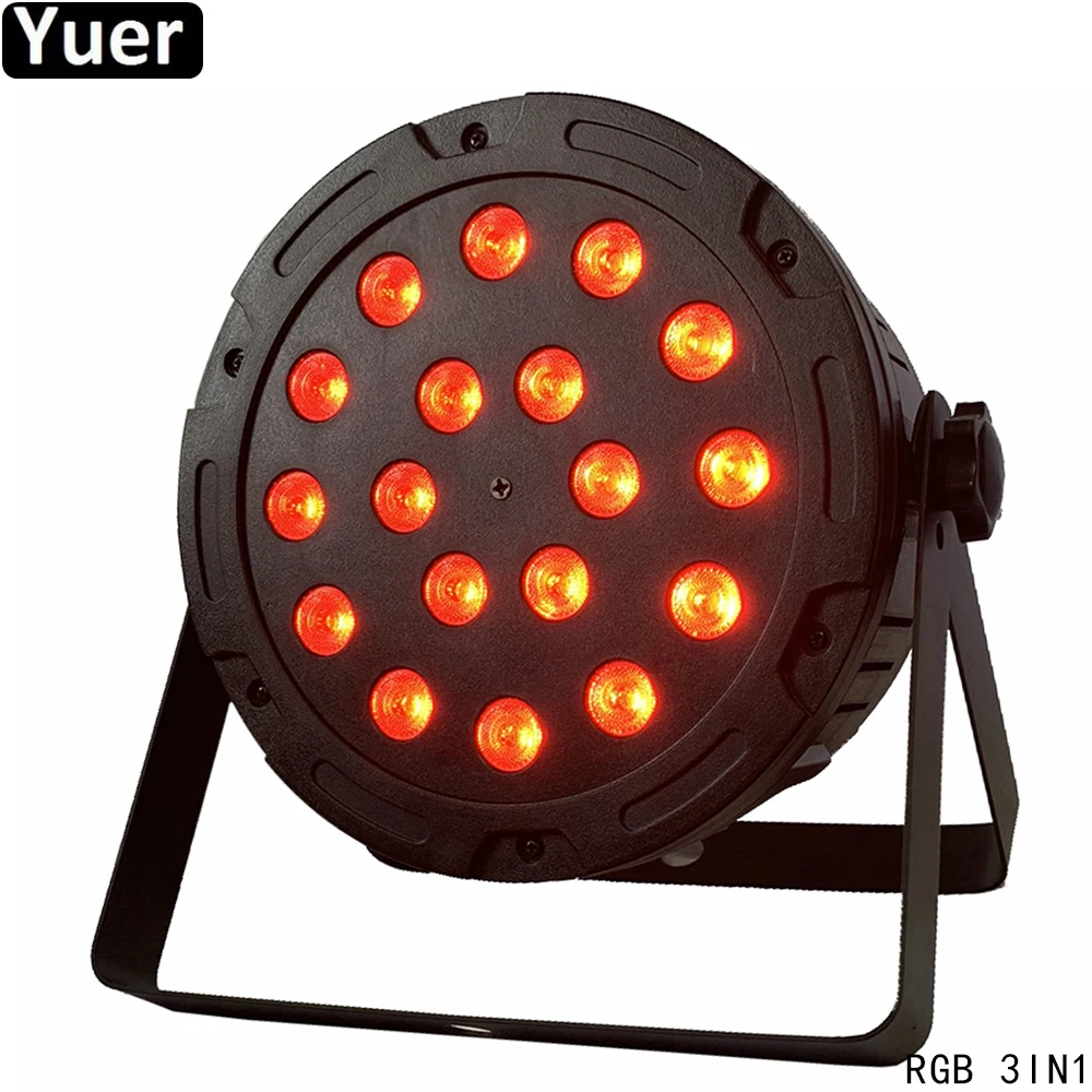

18x3W RGB 3IN1 Par Lights 6/8CH DMX DJ Disco Light Equipment Bar Club Sound Party Color Music Par Light Stage Wash Effect Lights