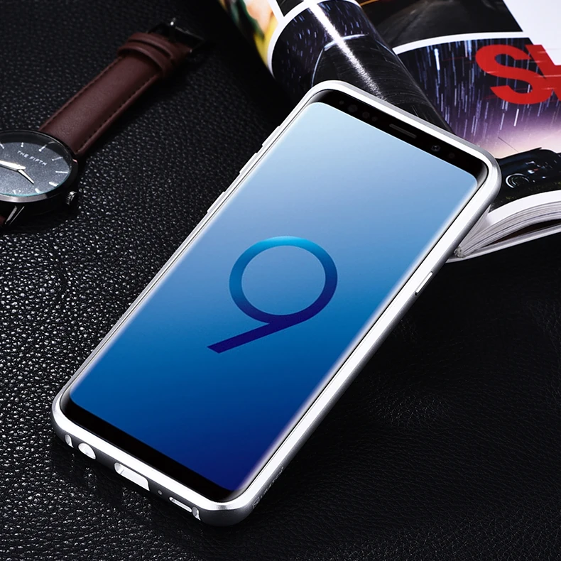 Оригинальный металлический чехол iMatch для Samsung Galaxy S9/ S9 Plus из натуральной кожи
