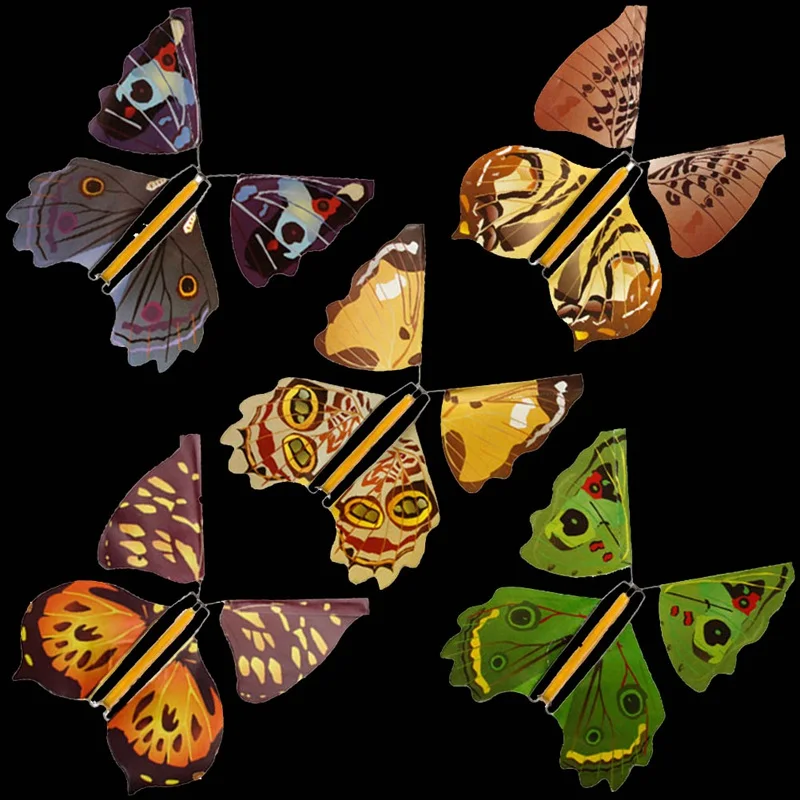 Случайно Волшебная Летающая бабочка рука трансформация муха бабочка Волшебные реквизиты Смешные сюрприз шалость шутка мистический трюк игрушки