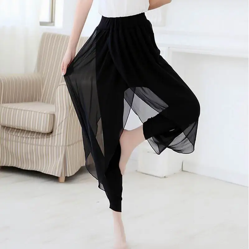 chiffon pants plus size