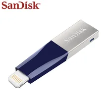 SanDisk IXPAND USB флеш-накопитель 128 ГБ Lightning metal IX40 USB 3,0 для iPhone iPad 64 Гб карта памяти USB