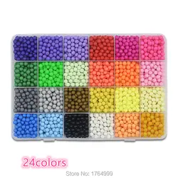 24 Цвета распыления воды Aqua Magic hama бусины DIY Kit мяч игра-головоломка, веселые DIY handmaking 3D головоломки, развивающие игрушки для детей