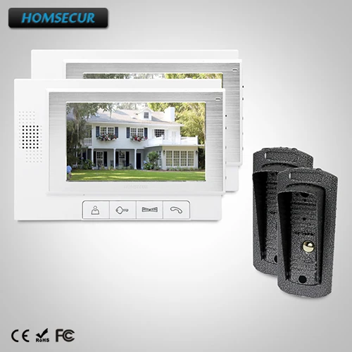 

HOMSECUR 7" Wired Hands-free Video Door Phone Intercom System+Dual-way Intercom TC041 + TM702-W