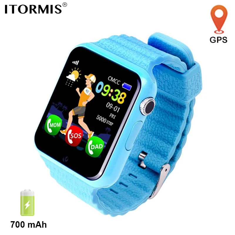 ITORMIS детские GPS часы умные телефон 700 мАч поддержка sim карты SOS камера для детей Android