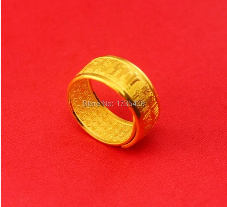 Кольцо из чистого 999 24 каратного желтого золота/мужское и женское кольцо Bless/16 г