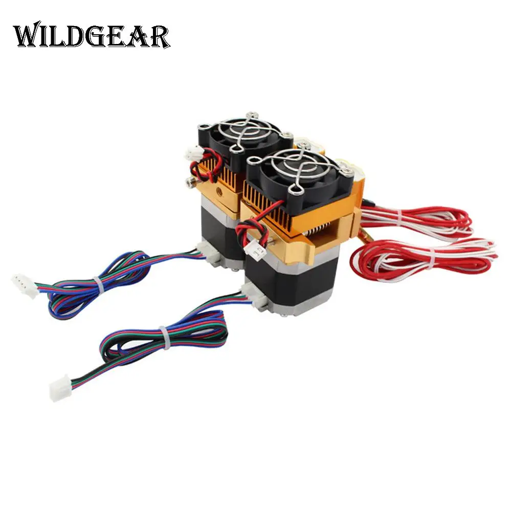 

New Upgrade 0.4/1.75mm Dual Print Head MK8 Extruder Aluminium for 3D Printer with Good Heat Dispersion