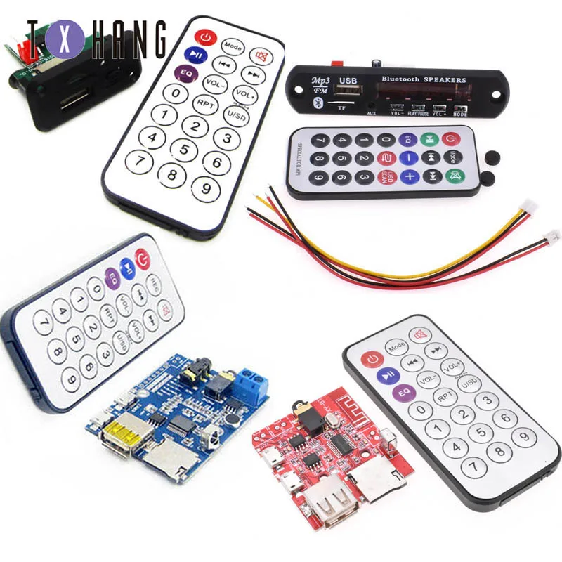 MP3 Decoder Board TF/USB/ Reader IR Remote Bluetooth/FM Car Audio Module | Электронные компоненты и