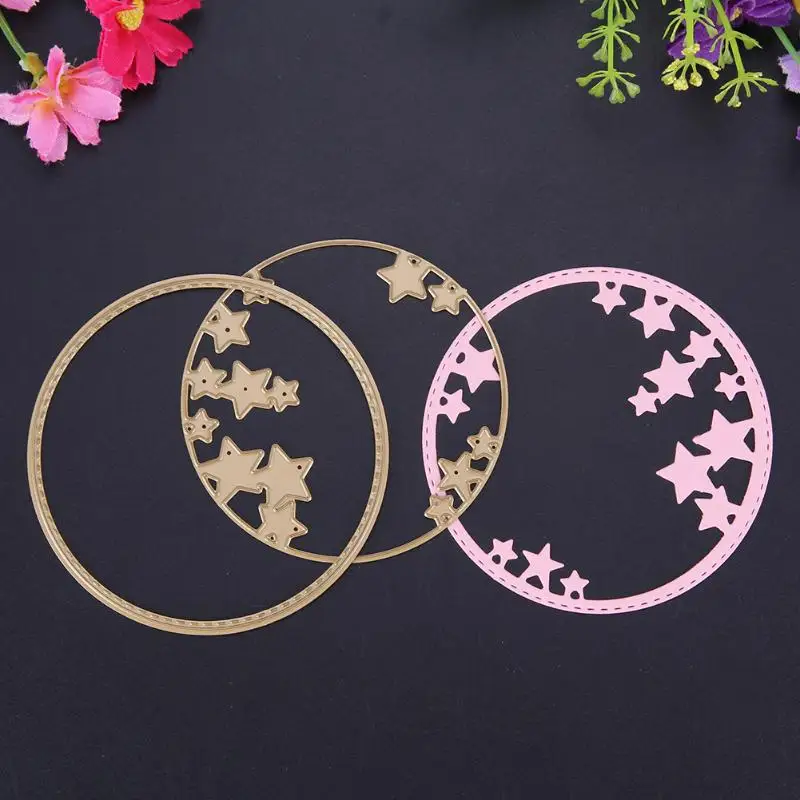 

2pcs Beautiful Stars Full Moon Metal Cutting Dies Scrapbooking Album Embossing Paper Cards Handmade Decor Stencils DIY Nice Gift