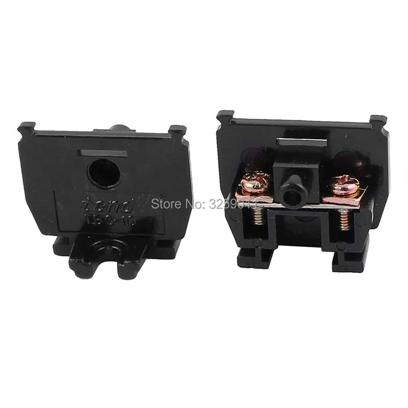 200PCS TBC-10A Suyep 10A/600V Rail Mounted Assembled Screw Terminal Block Cable Connector Black 0.75-1.5 mm | Обустройство дома