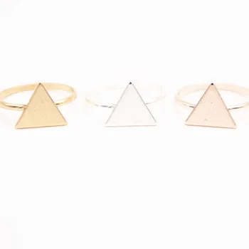 

Geometrical shape color ring Filled triangle ring Finger Triangle Ring