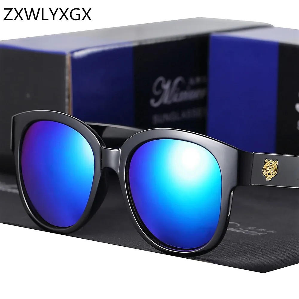 Neu Mode Erwachsene Männer Goggle Koreanische Ausgabe Berühmte Tiger Kopf Große Linse Sonnenbrille Frauen Männer_voghion.com