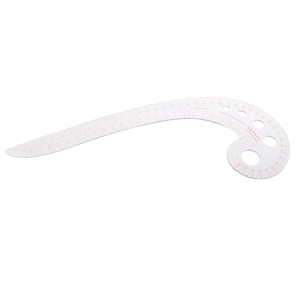 Hard Plastic Comma Shaped French Curve Ruler Sewing Tools by Garment Sewing Supplies Multi functional Grading Scale
