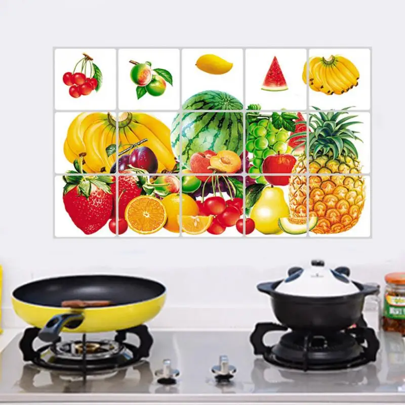 Fruits Kitchen Waterproof Sticker Bathroom Tile Wall Stickerin Wall