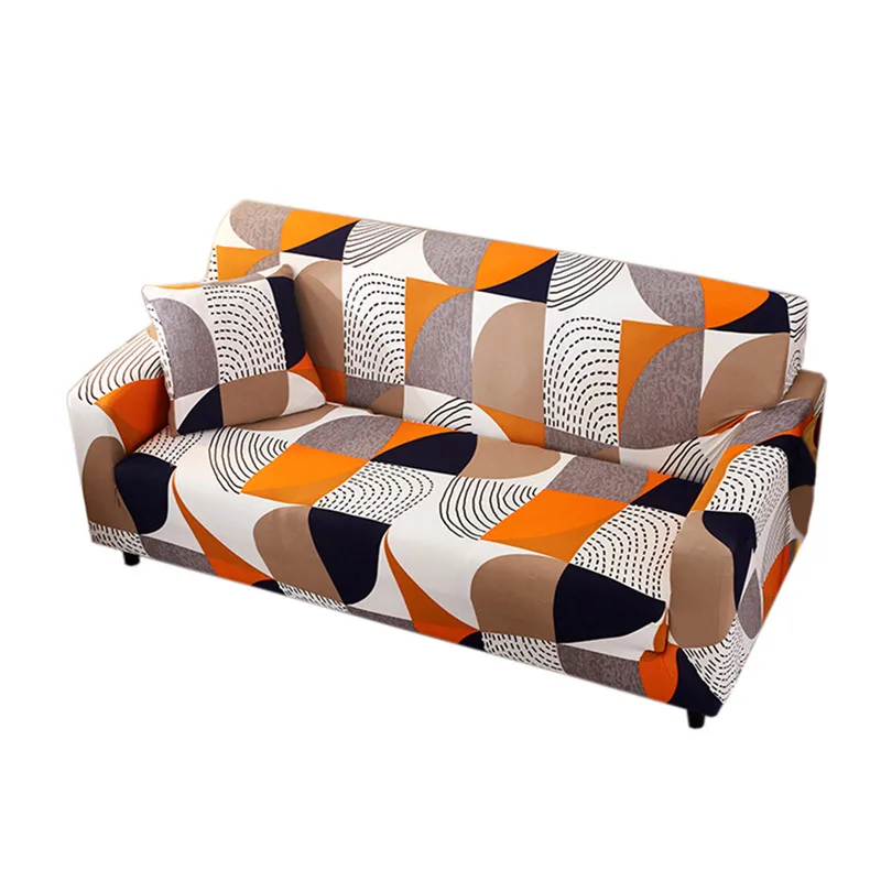 

Elastic Universal Sofa Cover Slipcover Geometric Protector Stretch Armchair Sofa Case Interesting Happy For Everyone