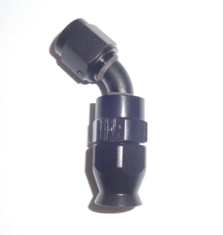 

An8 45 Degree Red Blue full Black Aluminum An Fittings End Racing Car Aluminum swivel adaptor PTFE billet AN hose end fittings