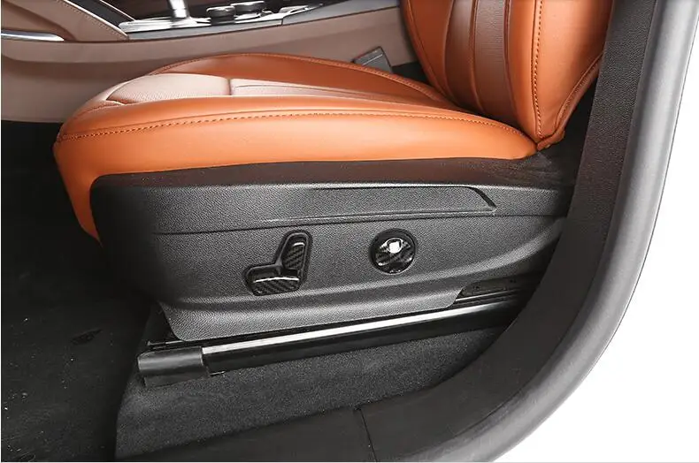 car seat button trim for Alfa Romeo Giulia 2017 carbon fiber accessories  (12)