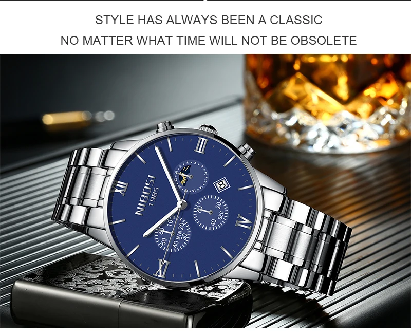 NIBOSI Dress Watch Men Gold 2018 Luxury Brand Men's Watch Waterproof Stainless Steel Famous Wristwatch Man Clock Water Resistant (8)