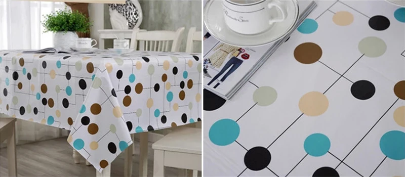 20 Types Tablecloth PVC Pastoral Plastic Table Cloth Rectangular Waterproof Oilproof Fabric Tea Table Cabinet Decor For Kitchen 