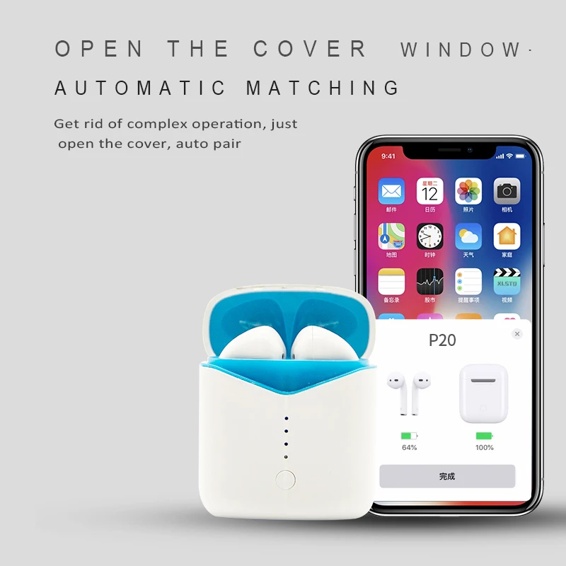 Новые P20 TWS Bluetooth 5 0 беспроводные наушники супер бас гарнитура с беспроводной