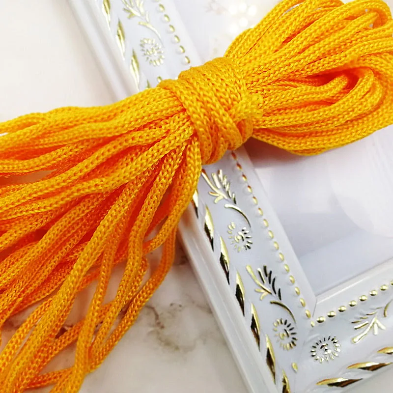 10 м 3 мм цельный шнур веревка браслет Паракорд шнур для кемпинга веревка для выживания парашют шнур - Цвет: Light Orange 10M