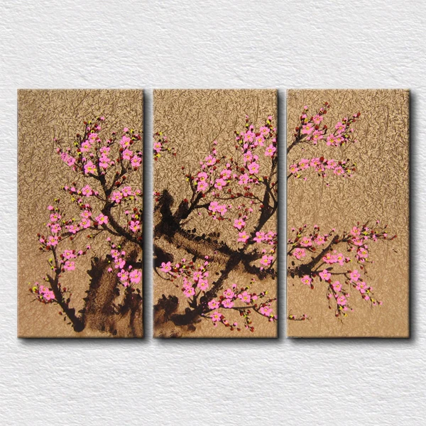 

Plum Blossom paintings for office room decoration hot selling flowers painted canvas high quality artwork