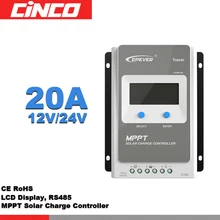 Tracer2210AN – contrôleur MPPT pour panneaux solaires, 20a, 12V/24V, 220 an, écran LCD, RS485, MT50 mètres