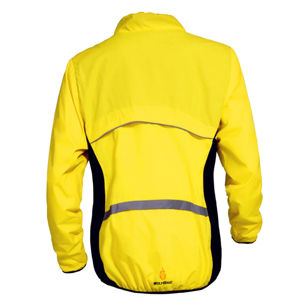 WOSAWE Светоотражающие Водонепроницаемый велосипед Велоспорт Джерси Цикл дождь Ветровка куртка-ветровка, куртка с защитой от ветра быстросохнущая куртка желтого цвета