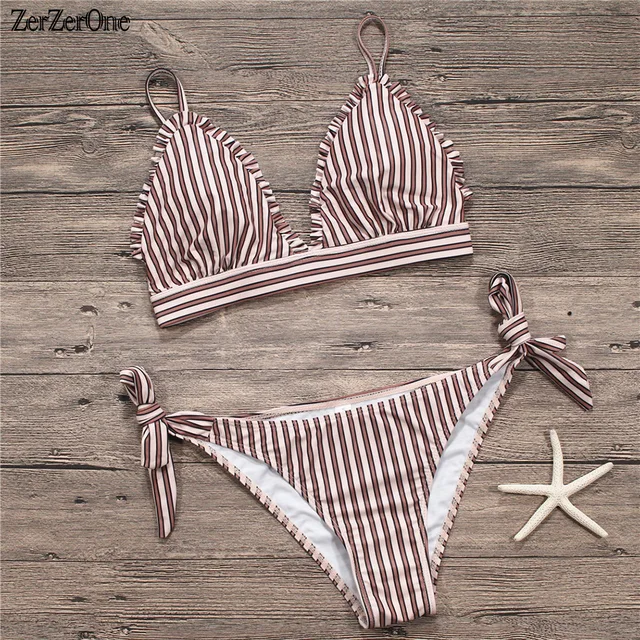 Best Price 2018 New Bikini Swimwear Women Swimsuit Female Bandage Bathing Suits Bikinis Set Striped Bottom Vintage Solid Beachwear Swimming Best Price 2018 New Bikini Swimwear Women Swimsuit Female Bandage Bathing Suits Bikinis Set Striped Bottom Vintage Solid Beachwear Swimming