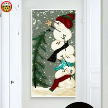 Крыльцо, гостиная, снеговик, DIY Цифровая живопись маслом, Европейский детский декоративный знак, цвет заполнения, граффити, китайский
