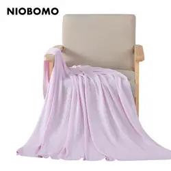 NioBomo 1 шт. одноцветное Цвет бамбуковое волокно Одеяло теплые гостиной кровать диван для дома Гостиная четыре сезона доступны 120*180 см