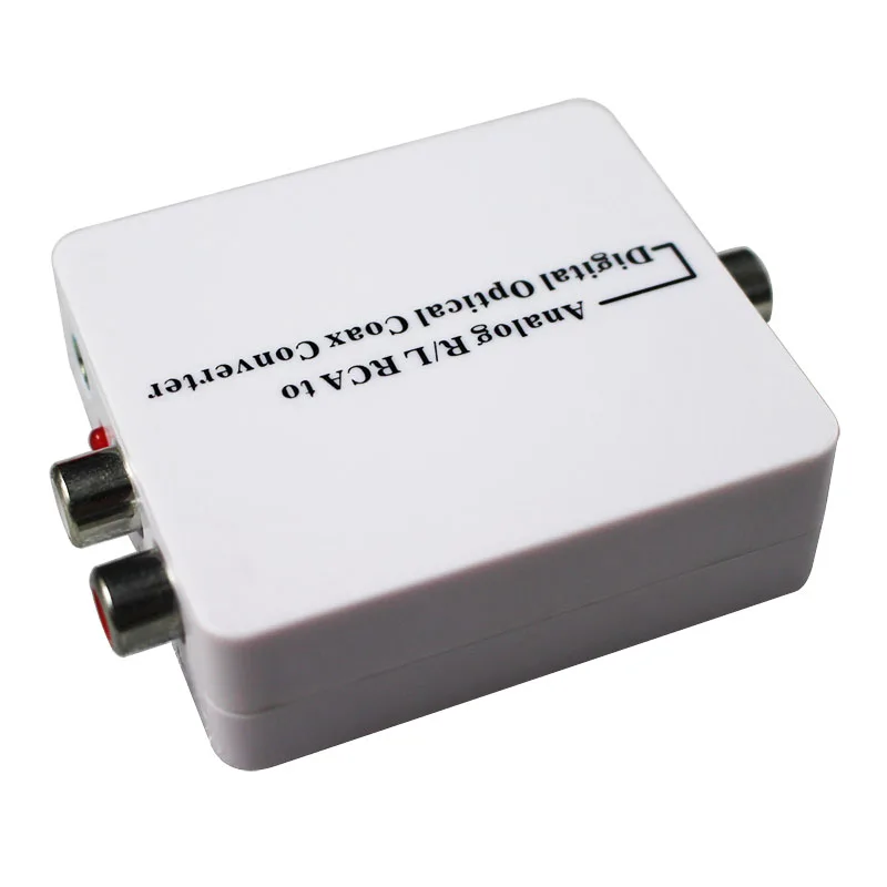 Analog R/L rca to digital optical coax converter  with earphone Spdif,Coaxial  port