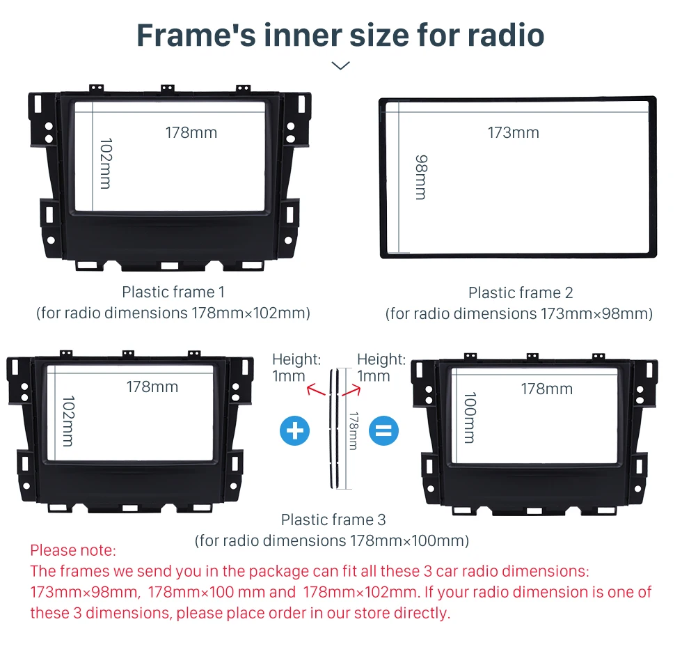 Frame's inner size for radio Superb Double Din 2008 Nissan Teana Car Radio Fascia Audio Fitting Adaptor Stereo Dash CD Panel Kit 