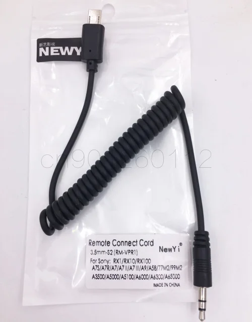 3.5mm-S2 Shutter Release Cable for Sony RM-VPR1 A7/A7 II/A7R/A7R II/A7R III/A7S/A7S II/A7M2 A9 A5000 A5100 Compatible Cameras