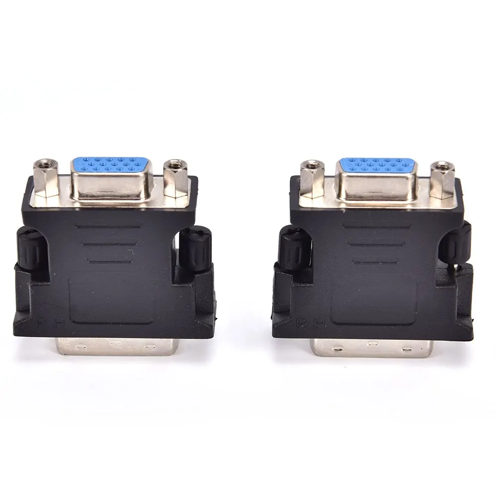 DVI-I 24+5 Male Pin DVI Male to VGA 15 Female Video Converter Adapter for PC laptop HDTV LCD DVD Computer Projector