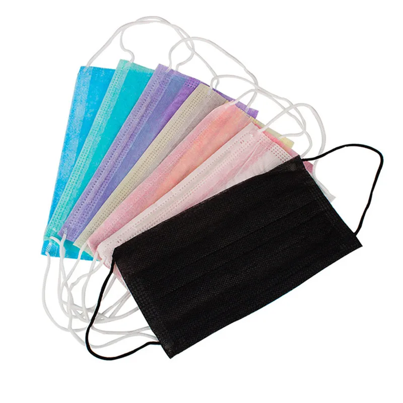 

20Pcs 3 Layers Dustproof Facial Protective Cover Masks Anti-Dust Disposable Surgical Medical Salon Earloop Face Mouth Masks