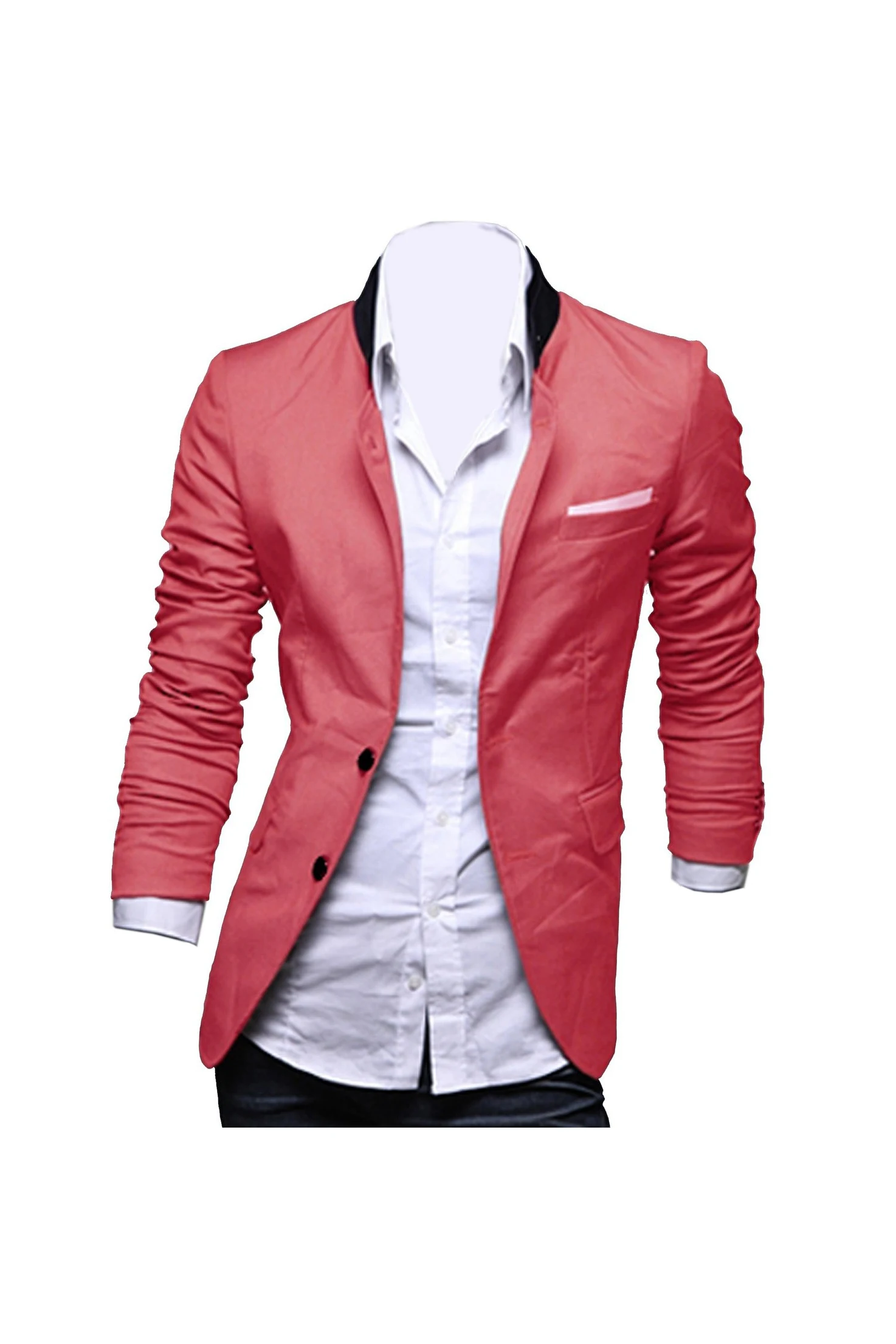 Men's Slim Fit Jacket Blazer Coat Shirt XX Large Watermelon Redfitted