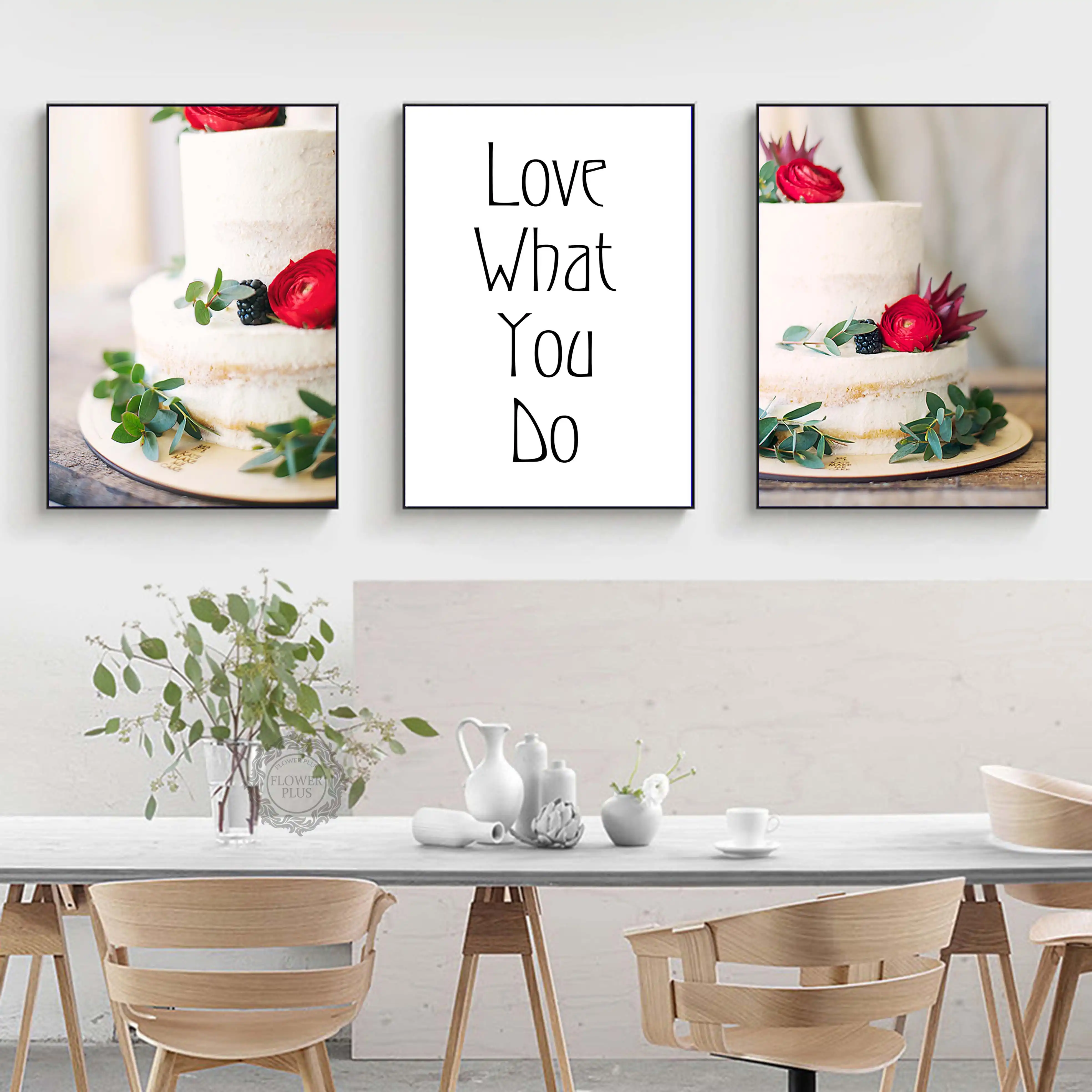 Pasteleria Blanca Combinacion Moderna Pintura Decorativa Arte