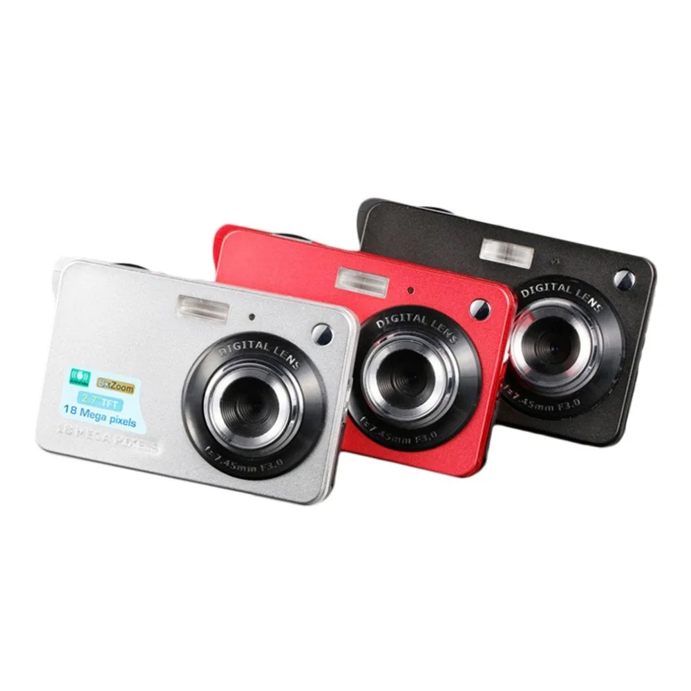 2,7 дюймов TFT ЖК-дисплей 18MP 720P 8x зум HD Цифровая камера Анти-встряхивание видеокамера CMOS микро камера подарок детям