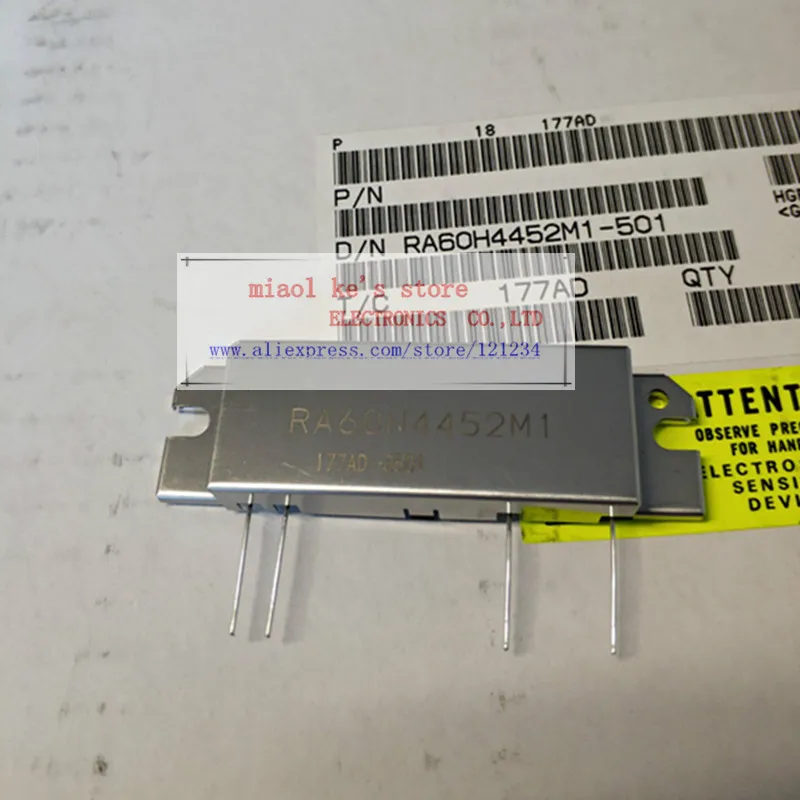 

RA60H4452M1 RA60H4452M1-101 RA60H4452M1-501 [ New Original ] 440-520MHz 60W 12.5V, 2 Stage Amp.