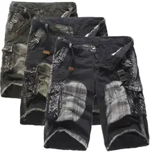 Для мужчин шорты мода плед Пляжные шорты Для мужчин s Повседневное Camo камуфляжные шорты в стиле милитари короткие мужские брюки рабочая одежда