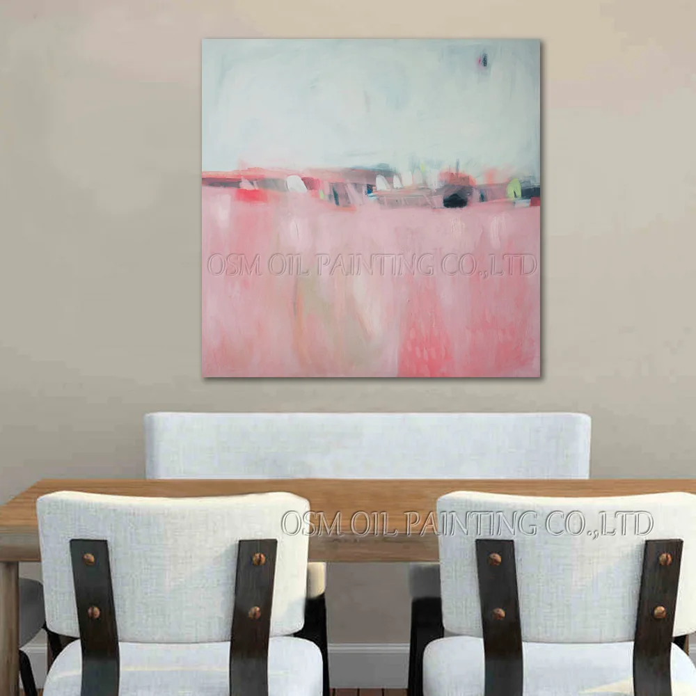 

Top Artist Handmade Simple Design Light Colors Abstract Oil Painting for Wall Decoration Modern Abstract Canvas Simple Painting