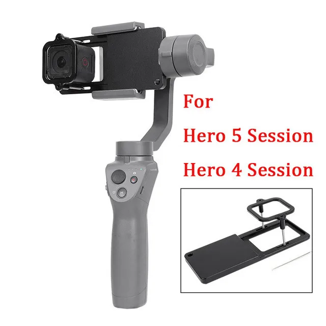 

DJI OSMO Zhiyun Smooth Q Feiyu Stabilizer Gimbal Switch Plate Mount Adapter For Gopro Hero 5 4 Session Action camera Accessories