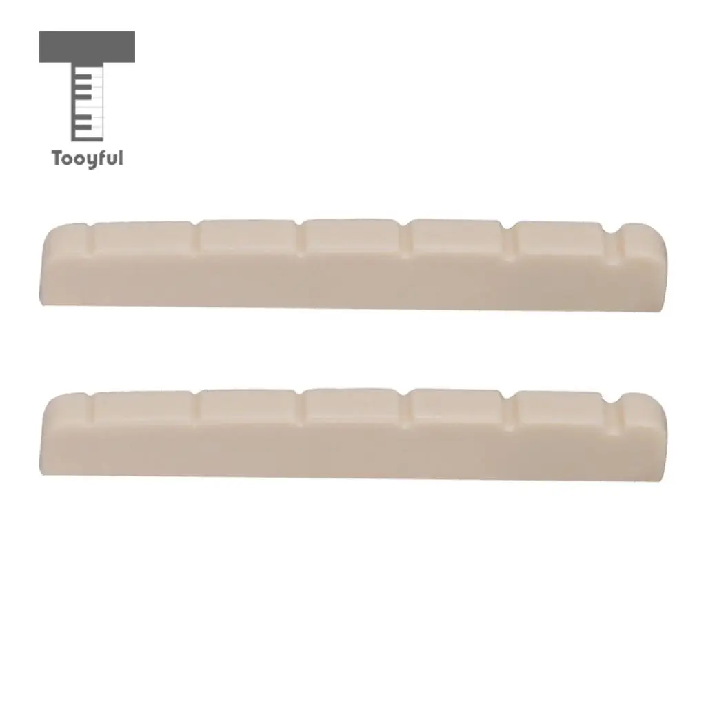 2pcs 6 String Electric Guitar Nut Slotted for Stratocaster Strat Telecaster Tele Guitar Replacement