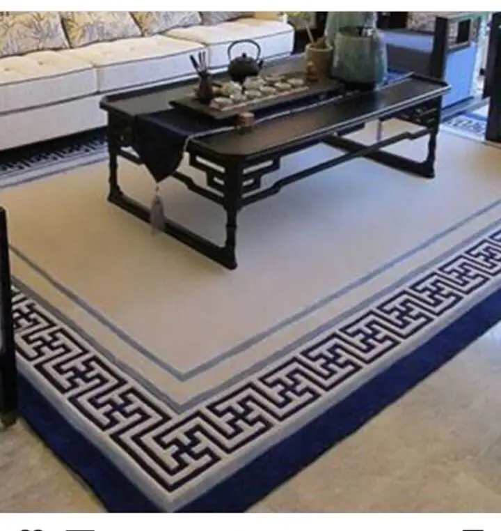 Gray Large Size Acrylic Carpet Alfombras Modern Handmade Carpets Living