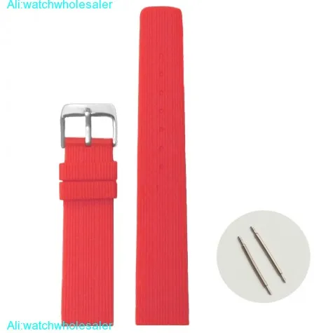 20mm Love Red Color Silicone Jelly Rubber Ladies Watch Band Straps WB1071F20JB