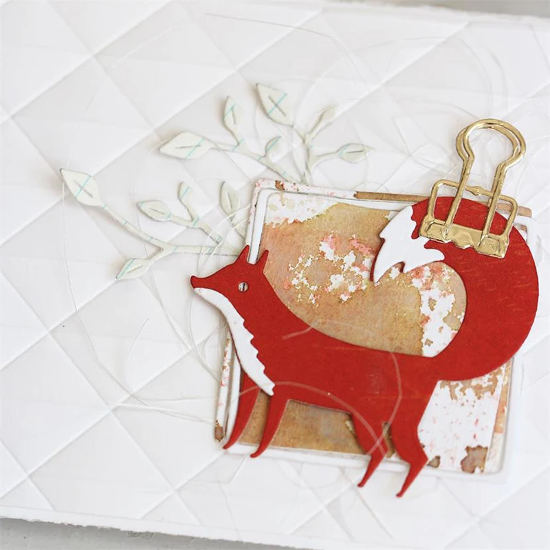 

JC Metal Cutting Dies for Scrapbooking Fox Stencil Handmade Paper Die Cut Card Making Model Craft 2019 Animal Dies Decoration
