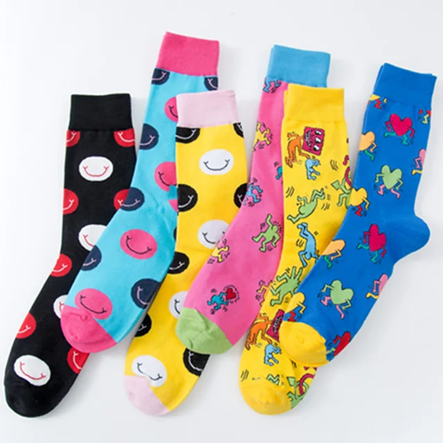 Buy Stripe Funky Colorful Cool Socks Happy Mens