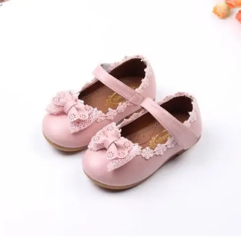 

Korean Sweet Style Kids Wedding Leather Shoes Princess Girls School Party Shoes Fashion Casual Girls Shoes Pink