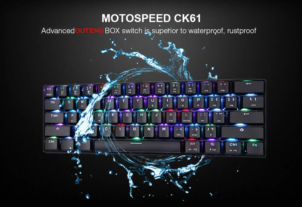 MOTO speed CK61 механическая клавиатура игровая RGB клавиатура с синим красным переключателем скорость все анти-призрачные ключи для компьютера tv BOX Gamer