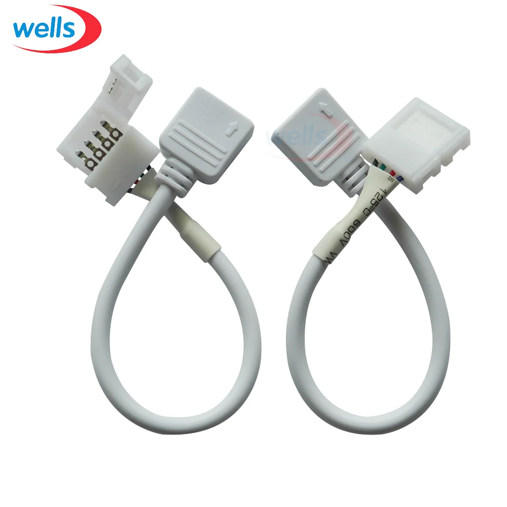 

5X 4 Pin 10mm Male Connector Cable For 5050 RGB LED Strip Light